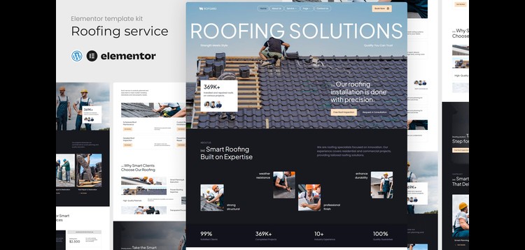 Item cover for download Rofgard - Roofing Services Elementor Template Kit