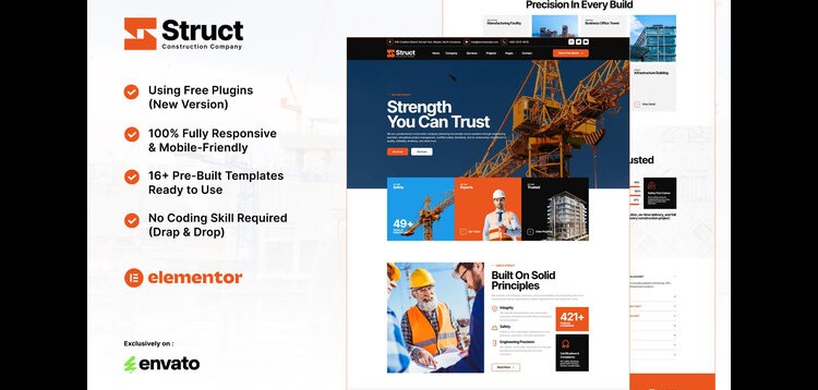Item cover for download Struct - Construction Elementor Template Kit