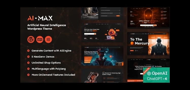 Item cover for download AIMAX - AI Agency WordPress Theme