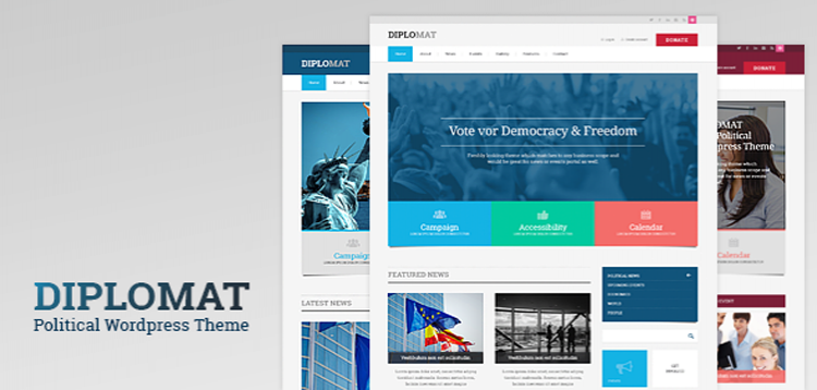 Item cover for download Diplomat | Political Campaign, Party, Blog Responsive WordPress Theme