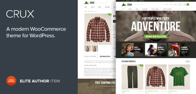 Item cover for download Crux - A modern and lightweight WooCommerce theme
