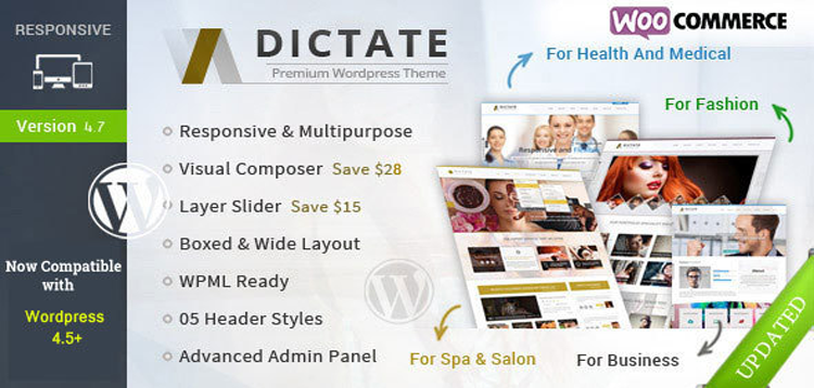 Item cover for download Dictate - Business, Fashion, Medical, Spa WP Theme
