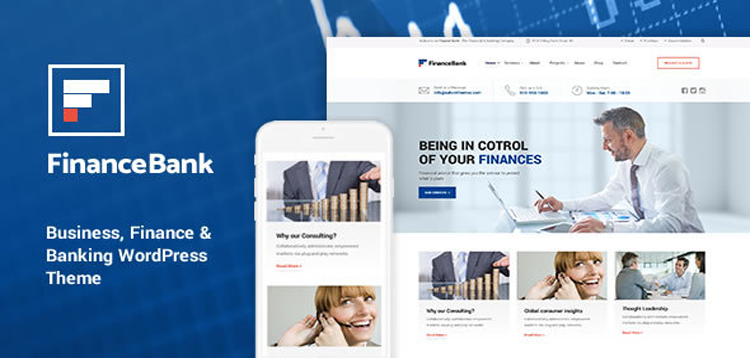 Item cover for download FinanceBank - Business, Finance & Banking WordPress Theme