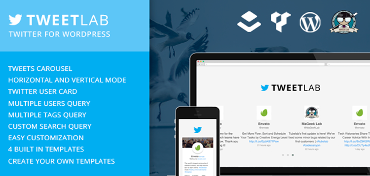 Item cover for download Tweetlab - Twitter slider & Usercard for WordPress