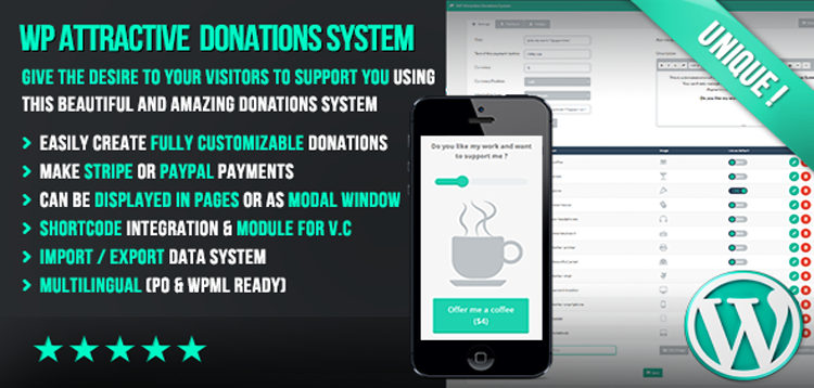 Item cover for download WP Attractive Donations System - Easy Stripe & Paypal donations