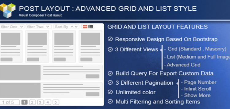 Item cover for download Advance Post GridList with custom filtering for Visual Composer