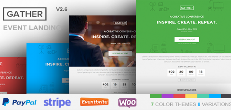 Item cover for download Gather - Event & Conference WP Landing Page Theme