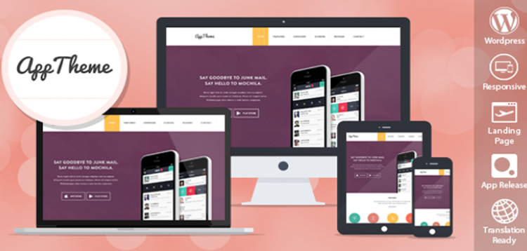 Item cover for download AppTheme – Responsive App WordPress Theme for Products and Apps