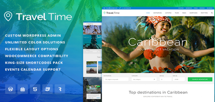 Item cover for download Travel Time - Tour, Hotel and Vacation Travel WordPress Theme