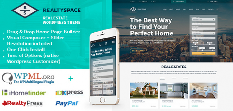 Item cover for download Realtyspace - Real estate WordPress Theme