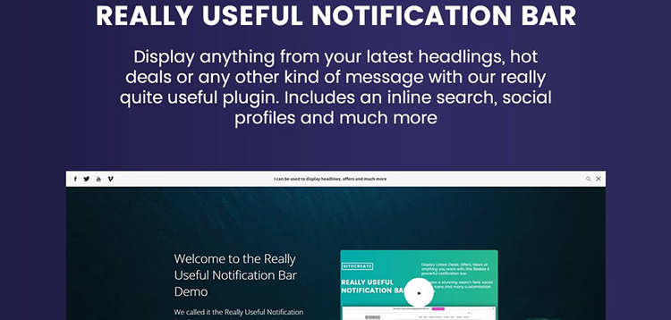 Item cover for download CreativeMarket - Really Useful Notification Bar 