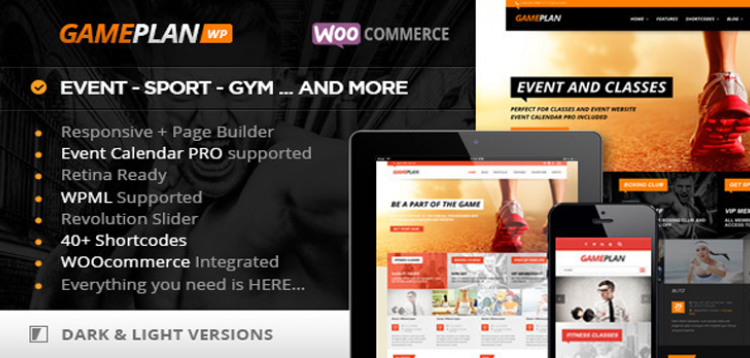 Item cover for download Gameplan - Event and Gym Fitness WordPress Theme