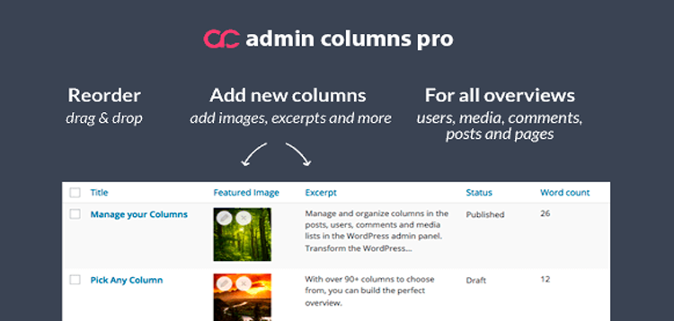 Item cover for download Admin Columns Pro Pods Addon