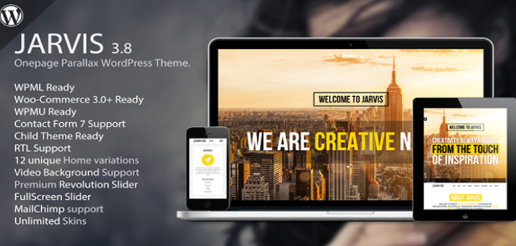 Item cover for download Jarvis - Onepage Parallax WordPress Theme