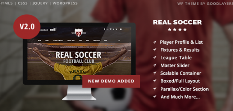 Item cover for download Real Soccer - Sport Clubs Responsive WP Theme