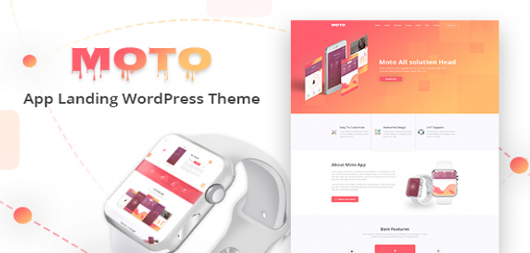 Item cover for download Moto - WordPress Landing Page Theme