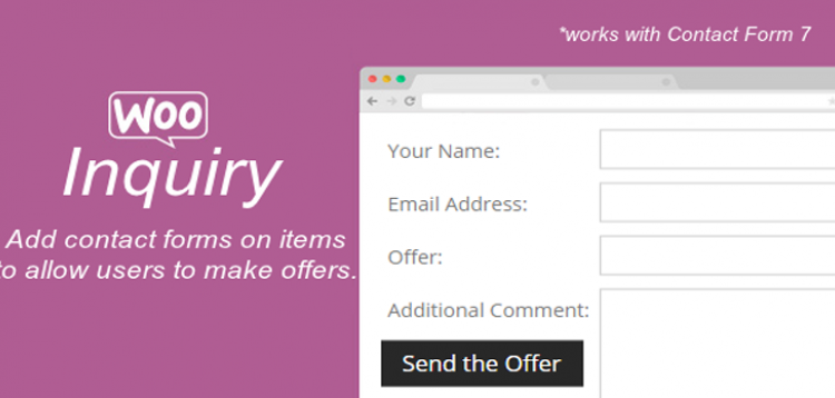 Item cover for download Inquiry Contact Form for WooCommerce