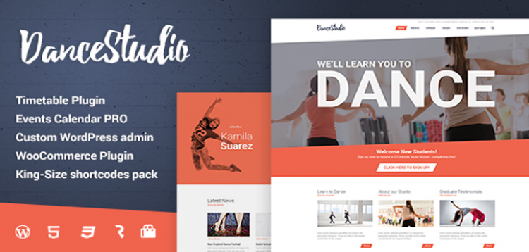 Item cover for download Dance Studio - WordPress Theme for Dancing Schools & Clubs