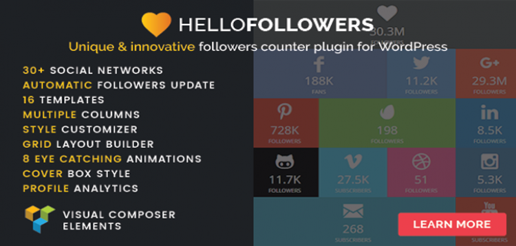 Item cover for download Hello Followers - Social Counter Plugin for WordPress 