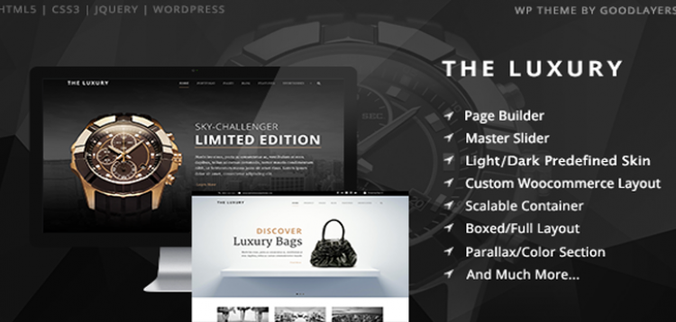 Item cover for download The Luxury - Dark/Light Responsive WordPress Theme