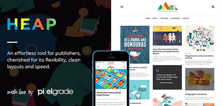 Item cover for download HEAP - A Snappy Responsive WordPress Blog Theme