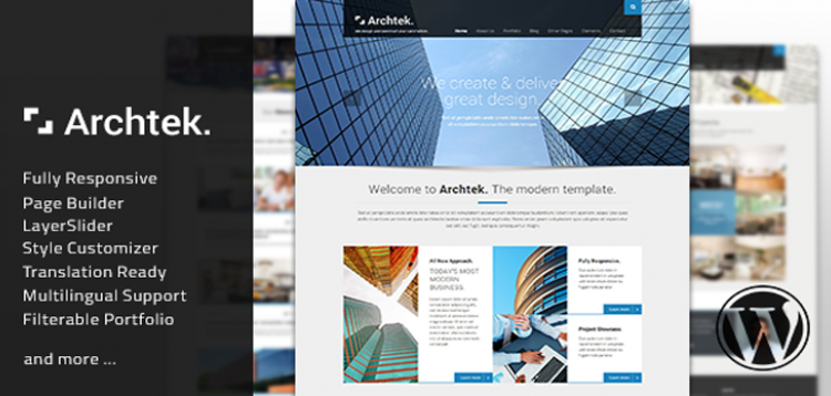 Item cover for download Archtek - Responsive Modern WordPress Theme