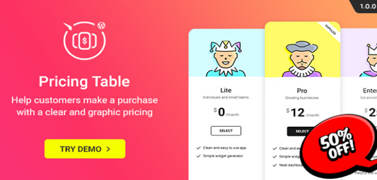 Item cover for download WordPress Pricing Table Plugin