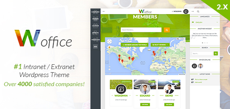 Item cover for download Woffice - Intranet/Extranet WordPress Theme