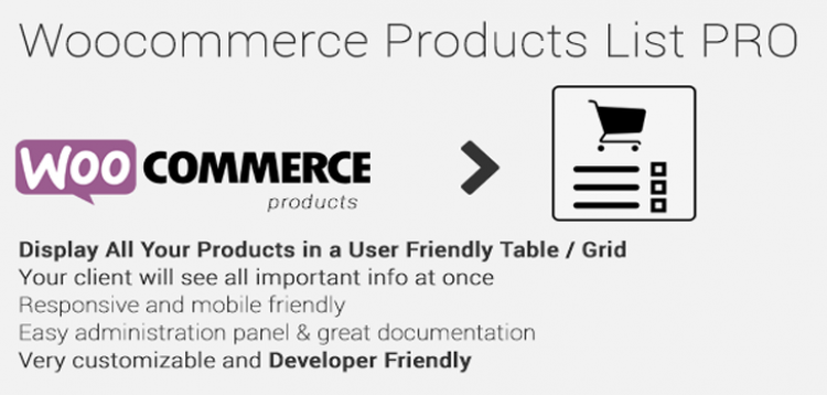 Item cover for download Woocommerce Products List Pro