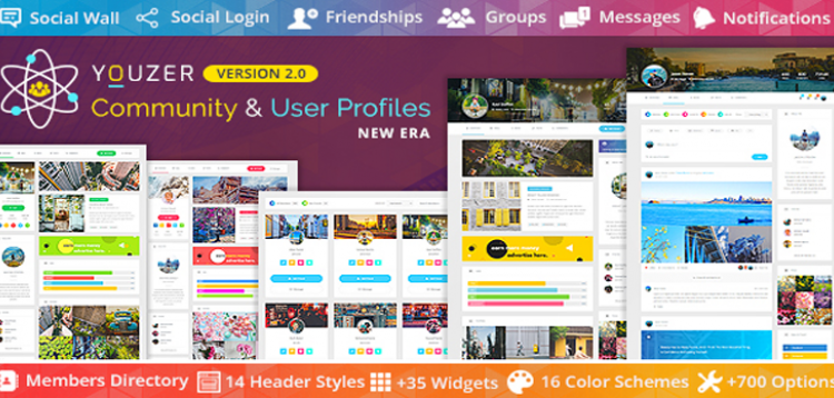 Item cover for download Youzer - Buddypress Community & User Profiles Wordpress Plugin New Era