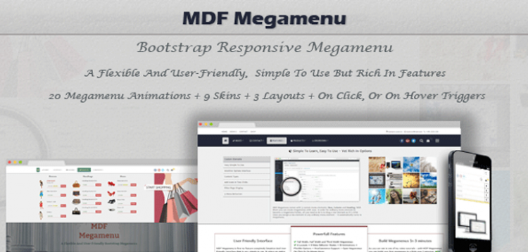 Item cover for download MDF Megamenu - Bootstrap Responsive WordPress Megamenu