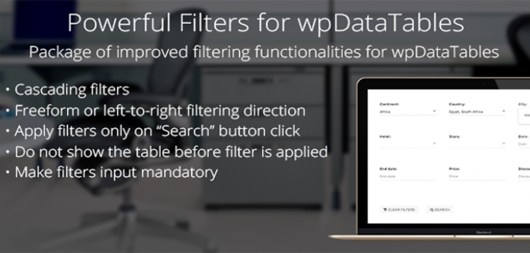Item cover for download Powerful Filters for wpDataTables - Cascade Filter for WordPress Tables