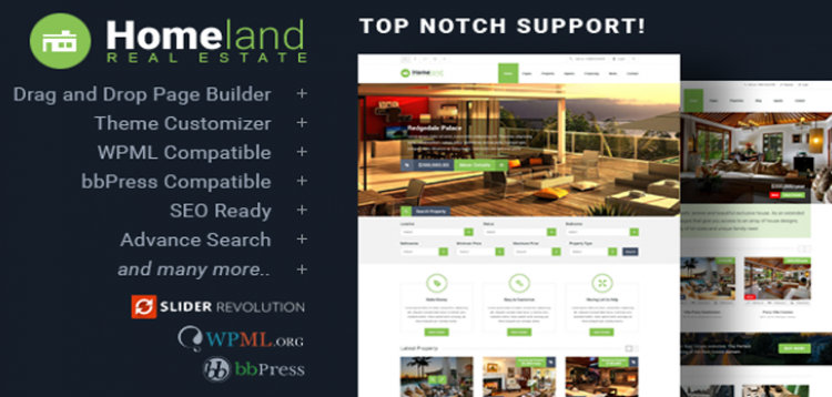 Item cover for download Homeland - Responsive Real Estate Theme for WordPress