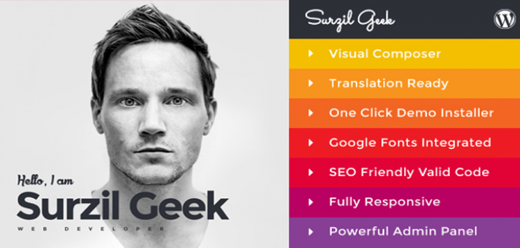 Item cover for download Geek - Personal Resume & Portfolio WordPress Theme
