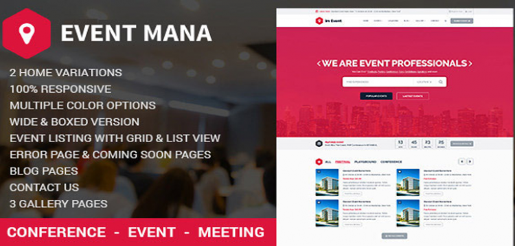 Item cover for download Event Management WordPress Theme