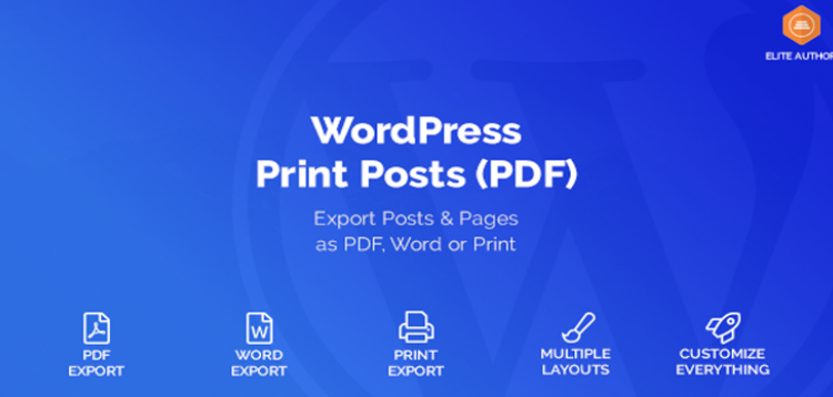 Item cover for download WordPress Print Posts & Pages (PDF)