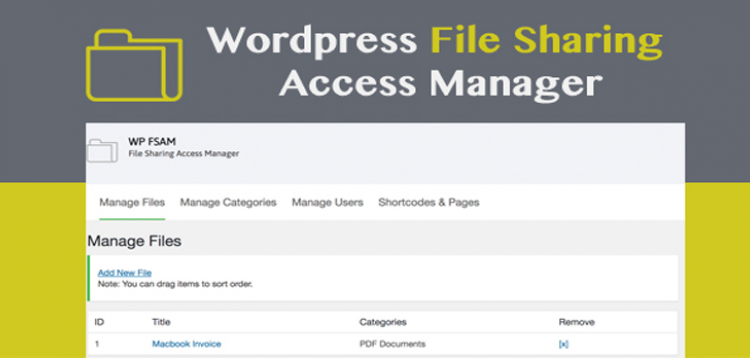 Item cover for download WP FSAM - File Sharing Access Manager