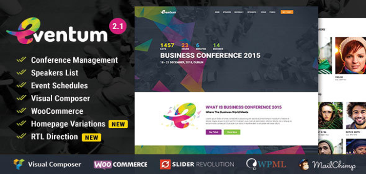 Item cover for download Eventum - Conference & Event WordPress Theme