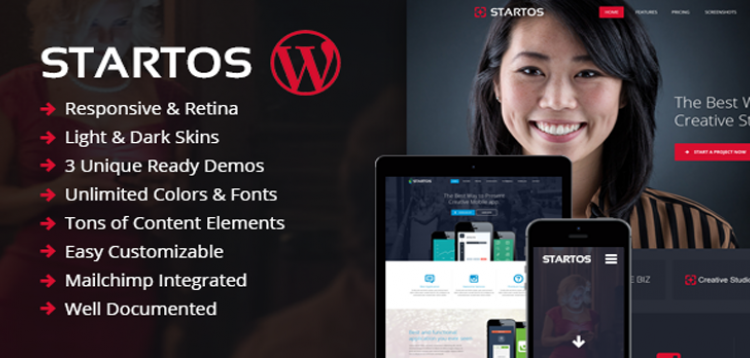 Item cover for download Startos - Modern App Landing Page WordPress Theme