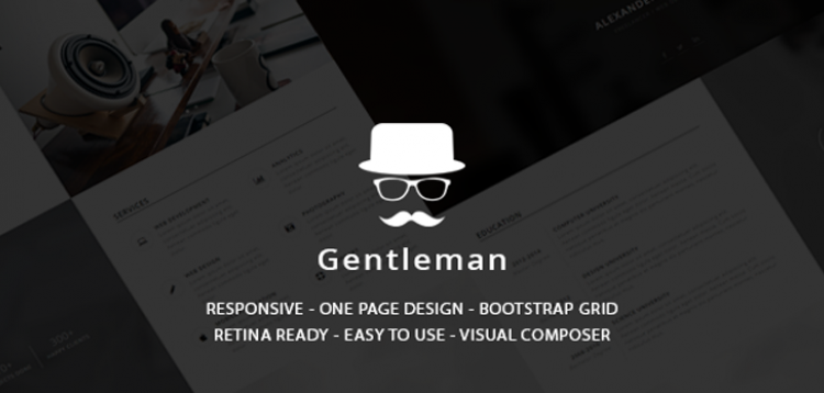 Item cover for download Gentleman - CV & Resume vCard WordPress Theme