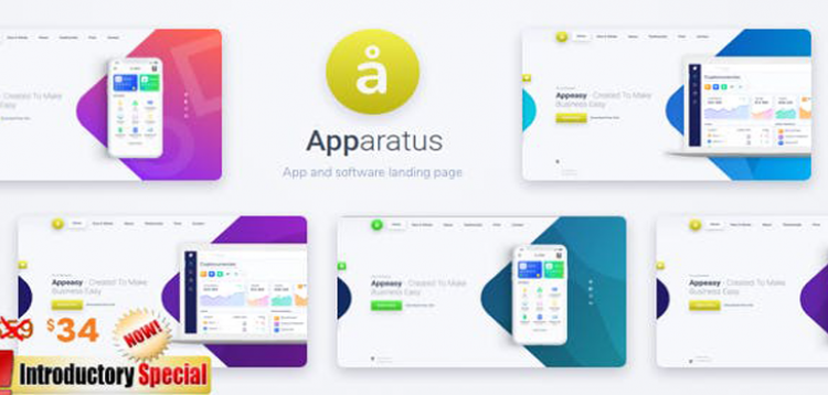 Item cover for download Apparatus | A Multi-Purpose One-Page Portfolio and App Landing Theme