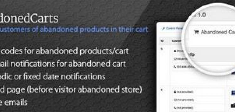 Item cover for download AbandonedCarts - Proved Recover Abandoned Cart