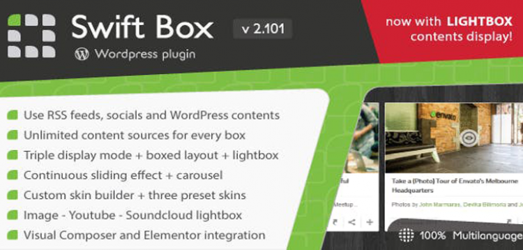 Item cover for download Swift Box - Wordpress Contents Slider and Viewer