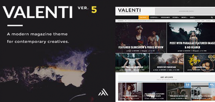 Item cover for download Valenti - WordPress HD Review Magazine News Theme