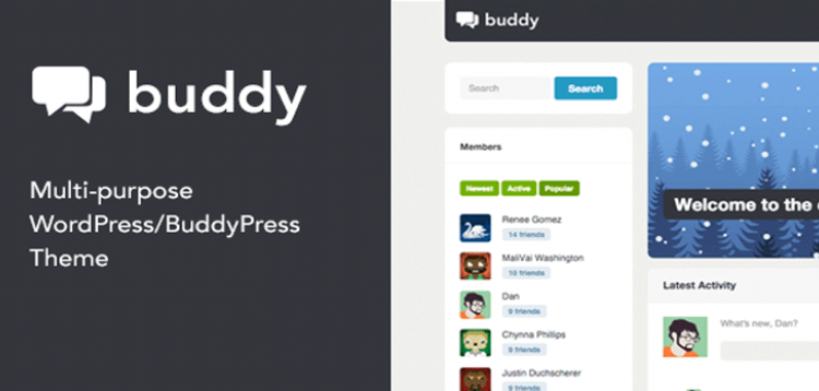 Item cover for download Buddy: Simple WordPress & BuddyPress Theme
