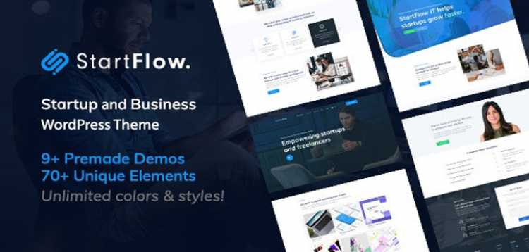 Item cover for download Start Flow - Startup and Creative Multipurpose WordPress Theme