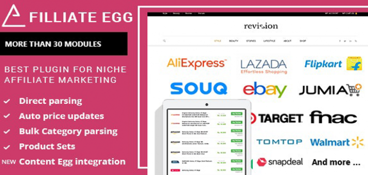 Item cover for download Affiliate Egg - Niche Affiliate Marketing Wordpress Plugin