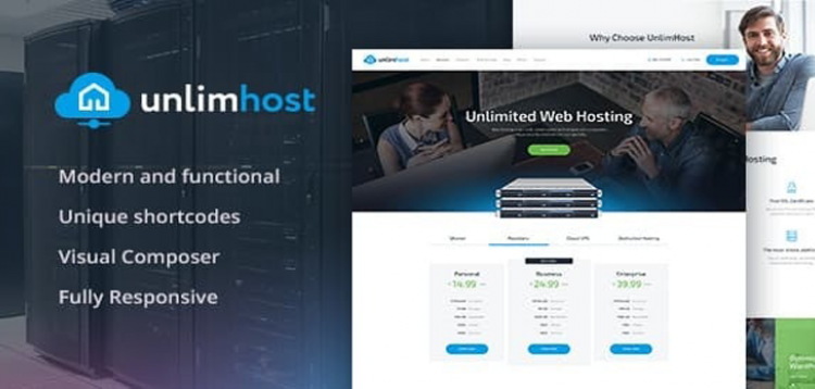 Item cover for download UnlimHost - Web Hosting & Internet Technology WordPress Theme