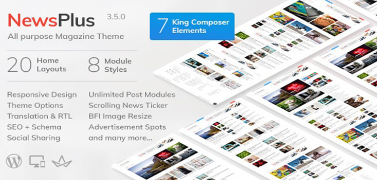 Item cover for download NewsPlus - News and Magazine WordPress theme