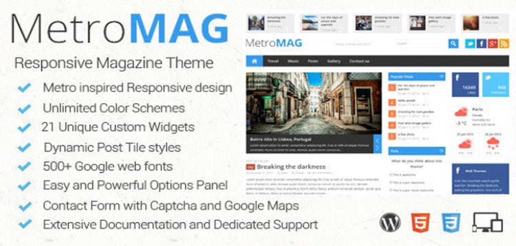 Item cover for download Metro Magazine Responsive WordPress Theme